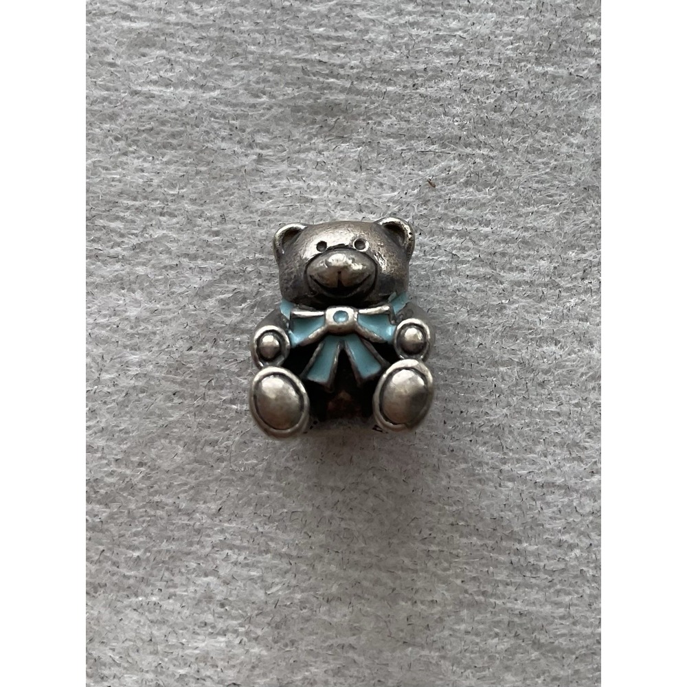 retired Pandora "It's a Boy" teddy bear charm ALE 925 Sterling Silver